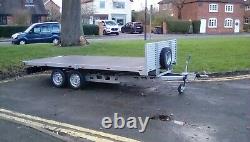 Twin axle flatbed ATCO braked trailer