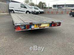 Twin axle flatbed trailer