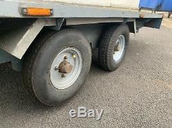 Twin axle flatbed trailer