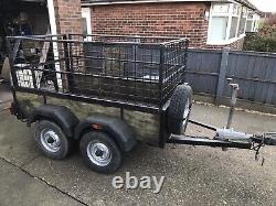 Twin axle trailer, Braked with drop down tailgate