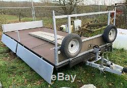 Twin axle transporter multipurpose Flatbed trailer