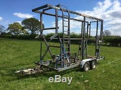 U mole pipe coil trailer, twin axle with brakes, Suitable for water and gas pipe