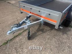 UNBRAKED Twin Axle Tilt Trailer Flat Bed 750kg 8.7 x 4.1ft 264cm x 125cm