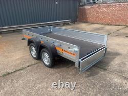 UNBRAKED Twin Axle Tilt Trailer Flat Bed 750kg 8.7 x 4.1ft 264cm x 125cm