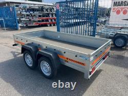 UNBRAKED Twin Axle Trailer Flat Bed 750kg 8.7 x 4.1ft 264cm x 125cm