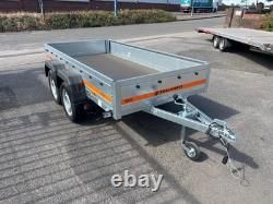 UNBRAKED Twin Axle Trailer Flat Bed 750kg 8.7 x 4.1ft 264cm x 125cm