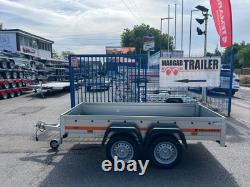 UNBRAKED Twin Axle Trailer Flat Bed 750kg 8.7 x 4.1ft 264cm x 125cm