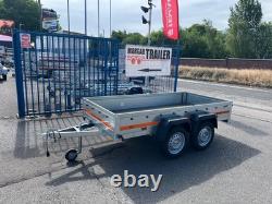 UNBRAKED Twin Axle Trailer Flat Bed 750kg 8.7 x 4.1ft 264cm x 125cm