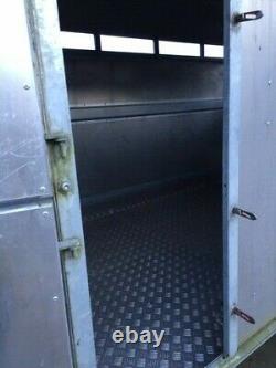 USED GRAHAM EDWARDS 14ft x 5ft 8 TWIN AXLE CATTLE TRAILER, DEFLECTOR GATE +VAT