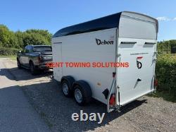Used 2022 Debon C500XL 12ft Twin Axle Box Trailer + Door + Ali Sides NO VAT