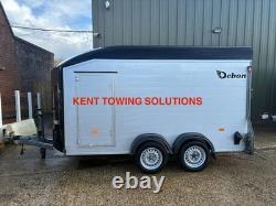 Used 2022 Debon C700 12ft Twin Axle Box Trailer Ramp + Door + Ali Sides INC VAT
