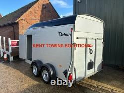 Used 2022 Debon C700 12ft Twin Axle Box Trailer Ramp + Door + Ali Sides INC VAT