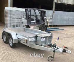 Used Graham Edwards 8ft x 4ft Plant Trailer Twin Axle Ramp 2.6ton Mini Digger