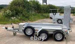 Used Graham Edwards 8ft x 4ft Plant Trailer Twin Axle Ramp 2.6ton Mini Digger
