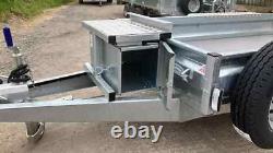 Used Graham Edwards 8ft x 4ft Plant Trailer Twin Axle Ramp 2.6ton Mini Digger