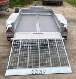 Used Graham Edwards 8ft x 4ft Plant Trailer Twin Axle Ramp 2.6ton Mini Digger