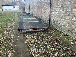 Used Ifor Williams 2 ton car trailer twin axle, winch, brakes lighting and ramps