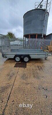 Used Indespension GT26126 braked 12' x 6 twin axle goods, machinery trailer 2.7T