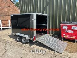 Used Tickners GT855 8ft x 5ft x 5ft Box Van Trailer & Ramp Tailgate Twin Axle
