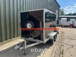 Used Tickners GT855 8ft x 5ft x 5ft Box Van Trailer & Ramp Tailgate Twin Axle