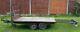 Used Twin Axle 8ft Flat-bed Braked Trailer With Pull Out Extension