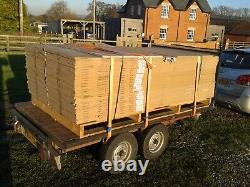 Used Twin axle 8ft flat-bed braked trailer with pull out extension