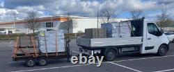 Used Twin axle 8ft flat-bed braked trailer with pull out extension