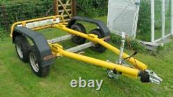 Used trailer base twin axle 3000kg, ring and ball hitch, brakes