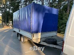 Used twin axle Braked box trailer