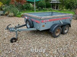 Used twin axle box car trailer