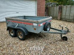 Used twin axle box car trailer