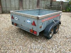 Used twin axle box car trailer