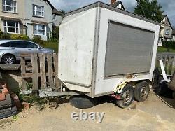 Used twin axle box trailer