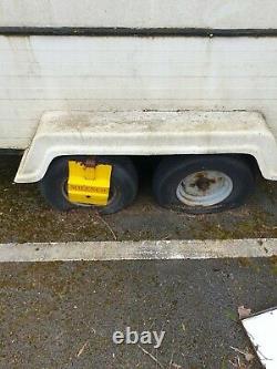 Used twin axle box trailer