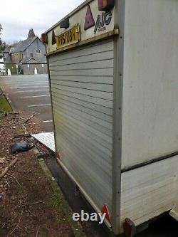 Used twin axle box trailer