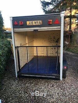 Used twin axle box trailer