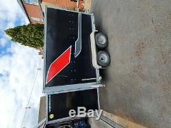 Used twin axle box trailers