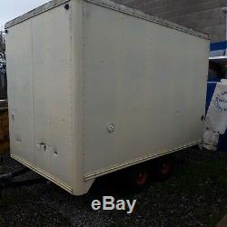 Used twin axle box trailers