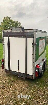 Used twin axle box trailers