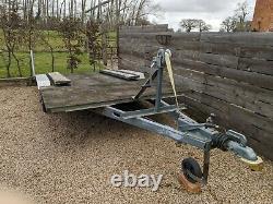 Used twin axle braked universal car trailer