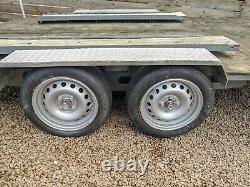 Used twin axle braked universal car trailer