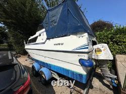 Viking 22 River cruiser with Brenderup twin axle trailer