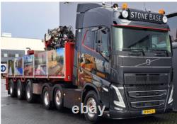 WSI Volvo FH5 Globetrotter 6x2 Twin Steer Brick Trailer 3 Axle Stone Base, 150