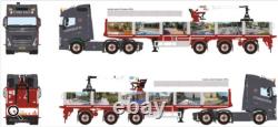 WSI Volvo FH5 Globetrotter 6x2 Twin Steer Brick Trailer 3 Axle Stone Base, 150