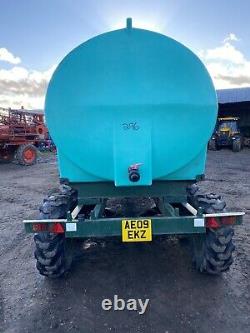 Water Bowser 10000 Litre Tank Water Tanker Twin Axle Trailer For Tractor +VAT