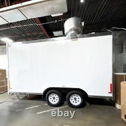 White Mobile Food Trailer Twin Axle Catering Street Food Coffee Unit