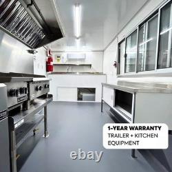 White Mobile Food Trailer Twin Axle Catering Street Food Coffee Unit