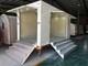 White Twin Axle Mobile Stage Trailer Fold Down Steps Interior Lighting