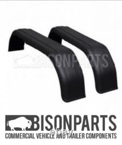 +pair Of Trailer Mudguards 1500mm Twin Axle 13/14wheels Jw21150