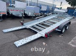13,2 pi x 6 pi remorque porte-voiture basculante 2000 kg à double essieu 4 m x 1,8 m